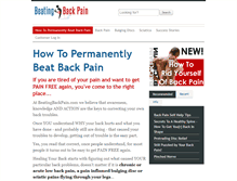 Tablet Screenshot of beatingbackpain.com